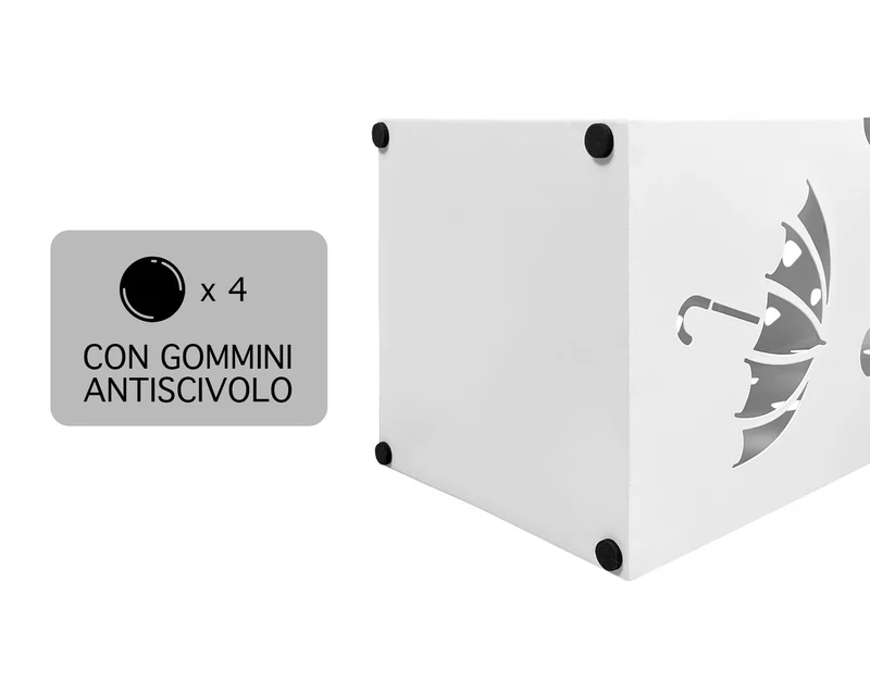 Portaombrelli Elegante Design Moderno in Metallo Con Ganci per ombrellini Il Gruppone