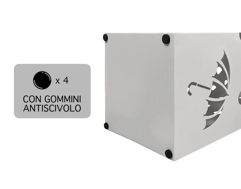 Portaombrelli Elegante Design Moderno in Metallo Con Ganci per ombrellini Il Gruppone