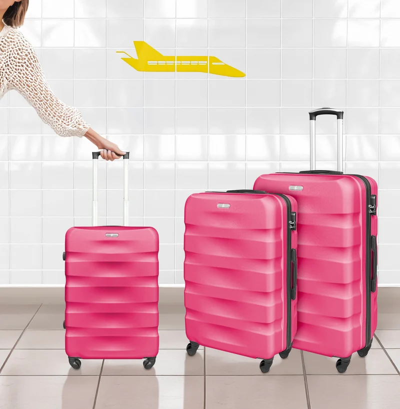 Set Di 3 Valigie Rigide ABS Valigia Da Viaggio Con Chiusura Lucchetto Il Gruppone