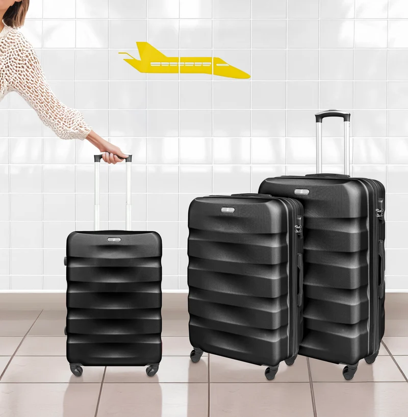 Set Di 3 Valigie Rigide ABS Valigia Da Viaggio Con Chiusura Lucchetto Il Gruppone