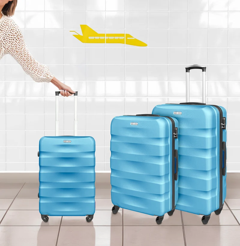 Set Di 3 Valigie Rigide ABS Valigia Da Viaggio Con Chiusura Lucchetto Il Gruppone