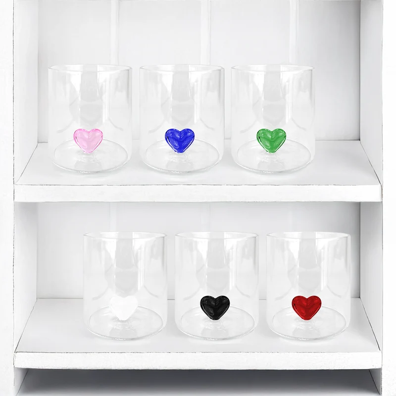 Set 6 Bicchieri 3D in Vetro Borosilicato 36 cl con Figura Interna Il Gruppone