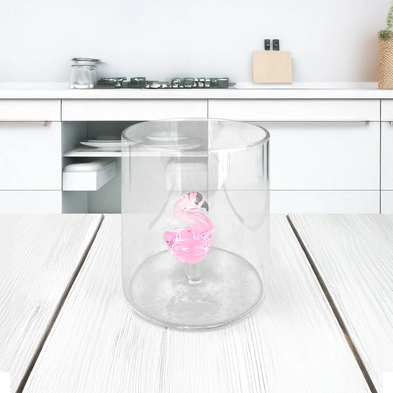 Set 6 Bicchieri 3D in Vetro Borosilicato 36 cl con Figura Interna Il Gruppone