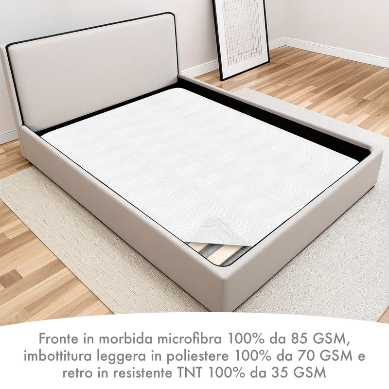 Coprirete Trapuntato Imbottito 190 g con Laccetti Traspirante Antiacaro Il Gruppone