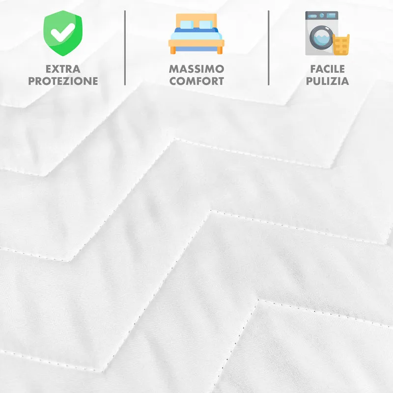 Coprirete Trapuntato Imbottito 190 g con Laccetti Traspirante Antiacaro Il Gruppone