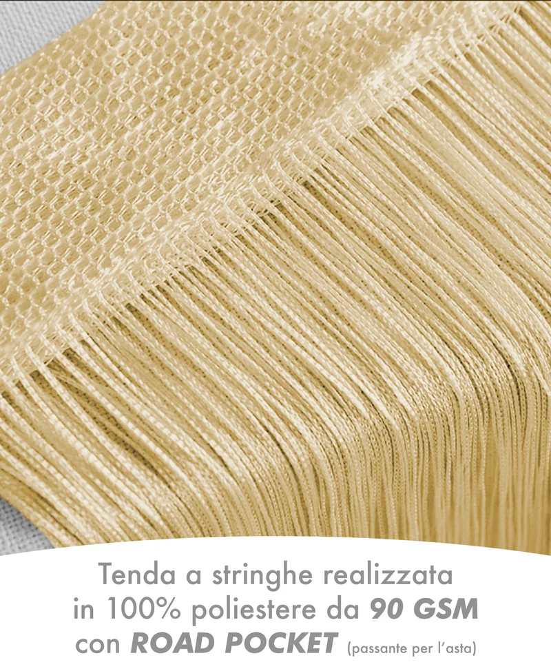 Tenda A Fili Stringhe Finestre Porta Finestra Elegante Tinta Unita Il Gruppone