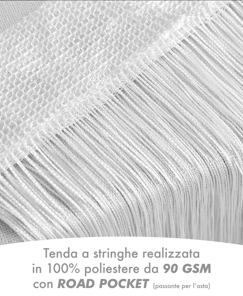 Tenda A Fili Stringhe Finestre Porta Finestra Elegante Tinta Unita Il Gruppone