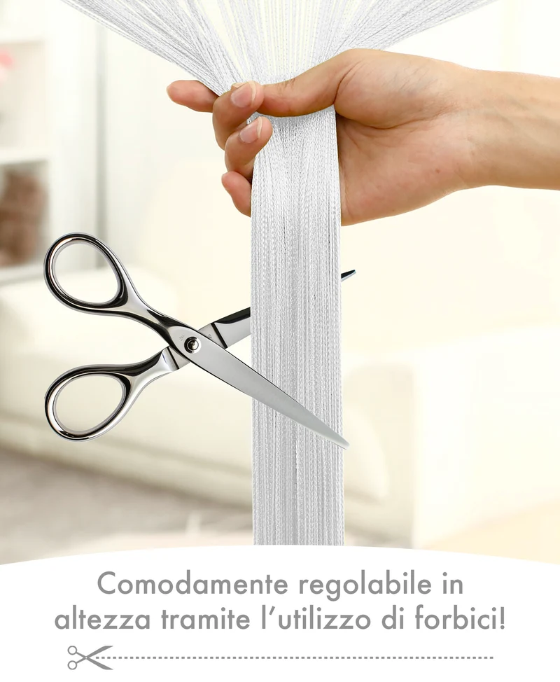Tenda A Fili Stringhe Finestre Porta Finestra Elegante Tinta Unita Il Gruppone