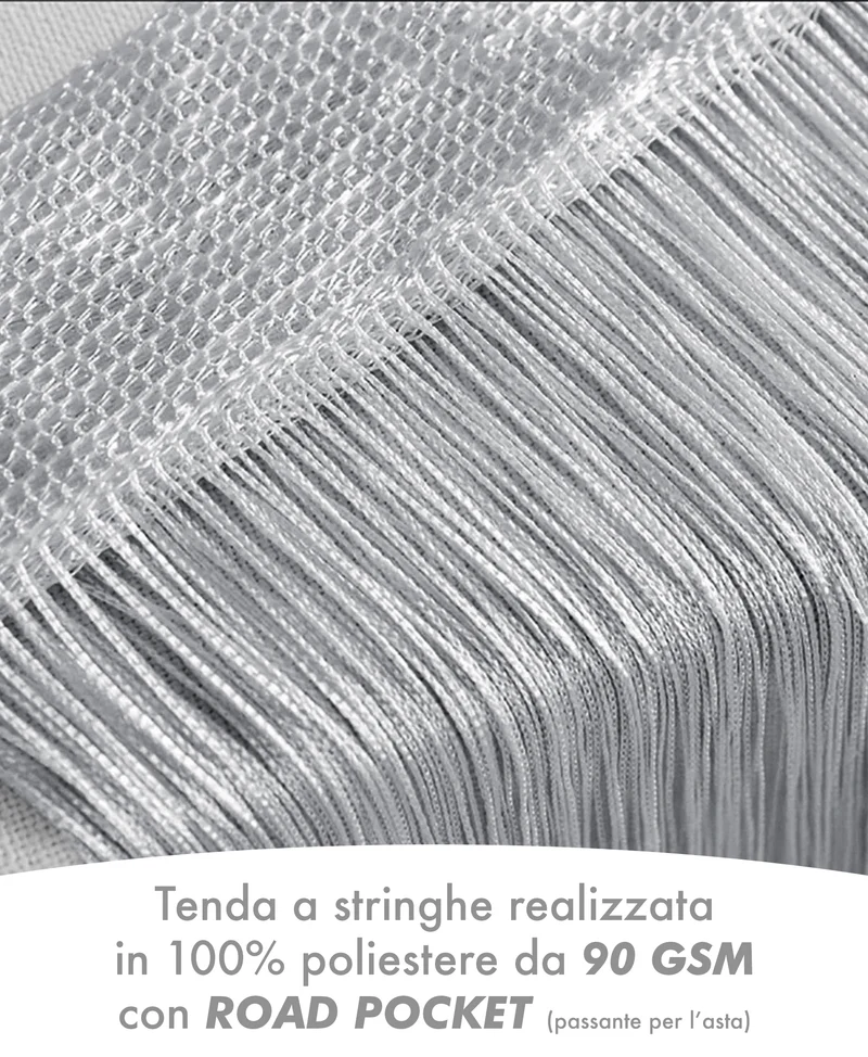 Tenda A Fili Stringhe Finestre Porta Finestra Elegante Tinta Unita Il Gruppone