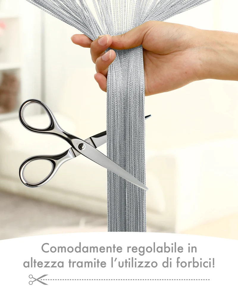 Tenda A Fili Stringhe Finestre Porta Finestra Elegante Tinta Unita Il Gruppone