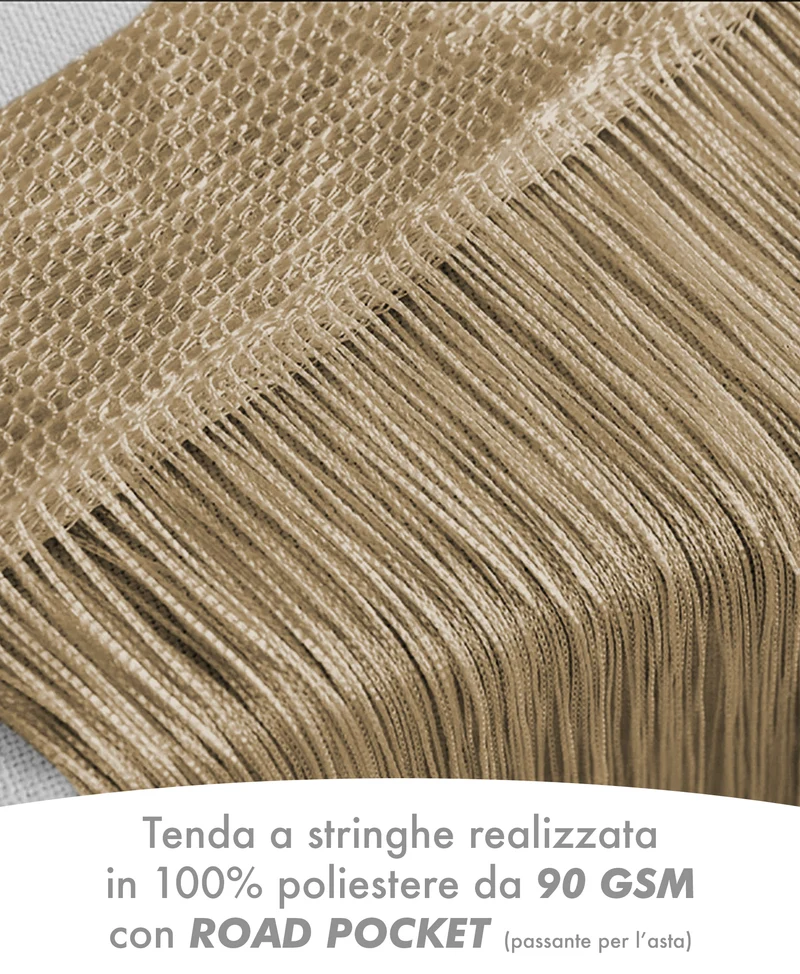 Tenda A Fili Stringhe Finestre Porta Finestra Elegante Tinta Unita Il Gruppone
