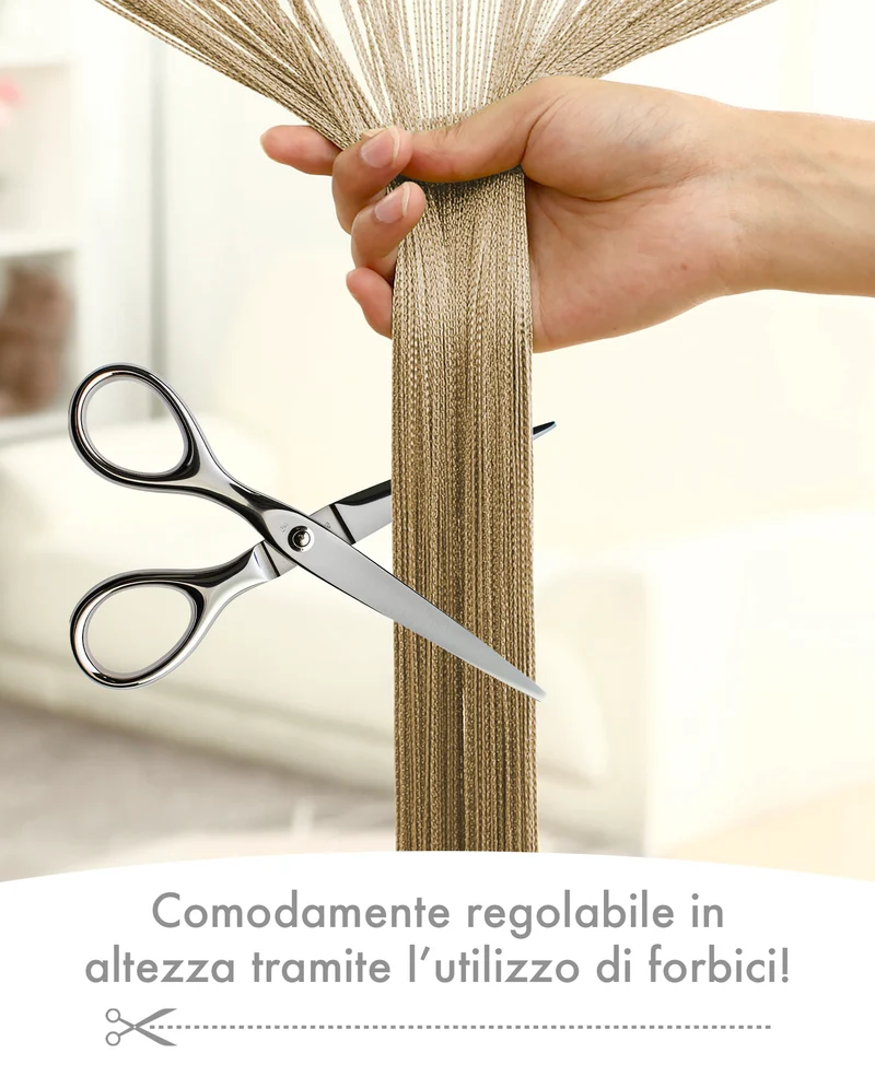 Tenda A Fili Stringhe Finestre Porta Finestra Elegante Tinta Unita Il Gruppone
