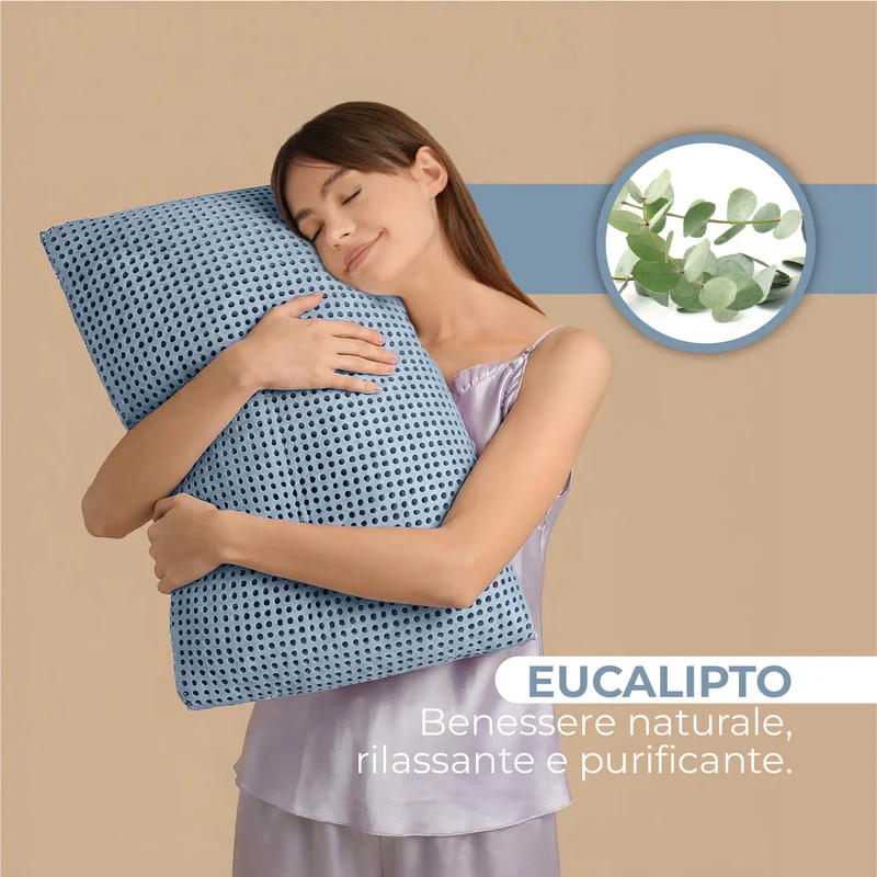 Guanciale in Memory Foam Microforato con Aromaterapia Sfoderabile Made in Italy Il Gruppone