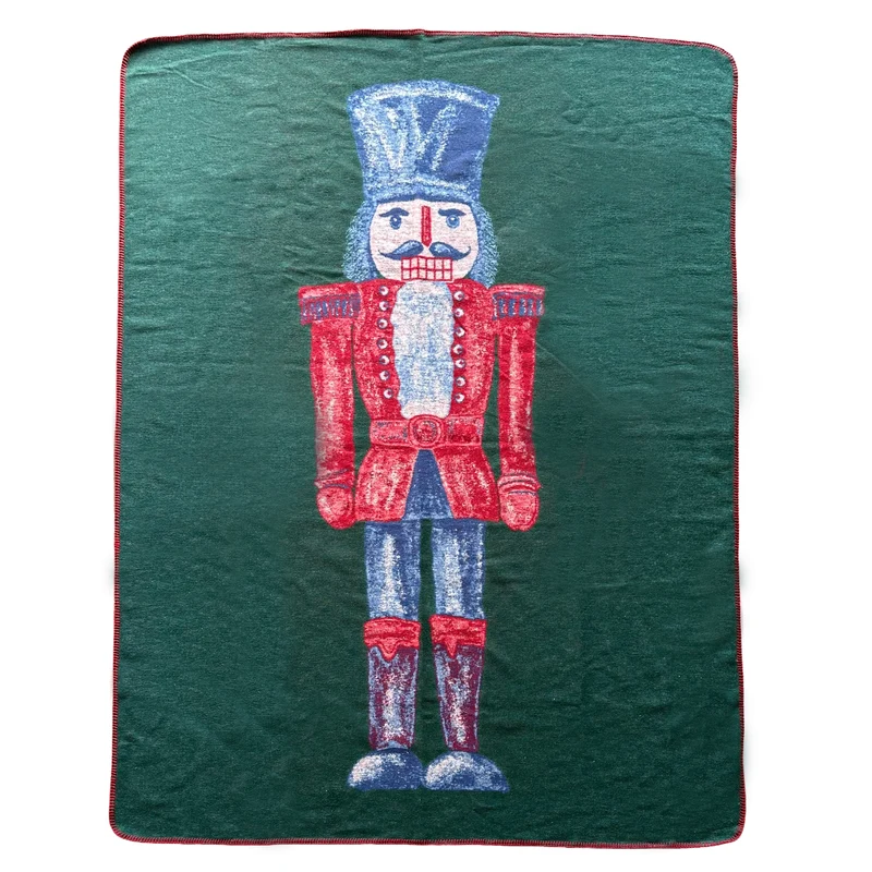 Plaid in Lana Cotta con Schiaccianoci - Nutcracker