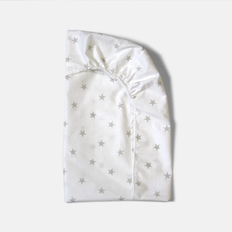 Lenzuolo Bianco Stelle Beige