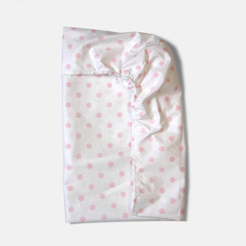 Lenzuolo Bianco Pois Rosa