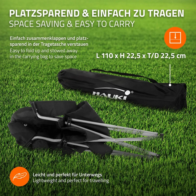 Camping Set 3-teilig mit Klapptisch Braun und 2 Campingstühlen Schwarz HAUKI