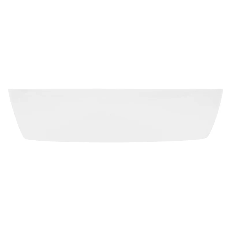 Waschbecken Oval ohne Überlauf 60,5x38x14 cm Weiß aus Keramik LuxeBath
