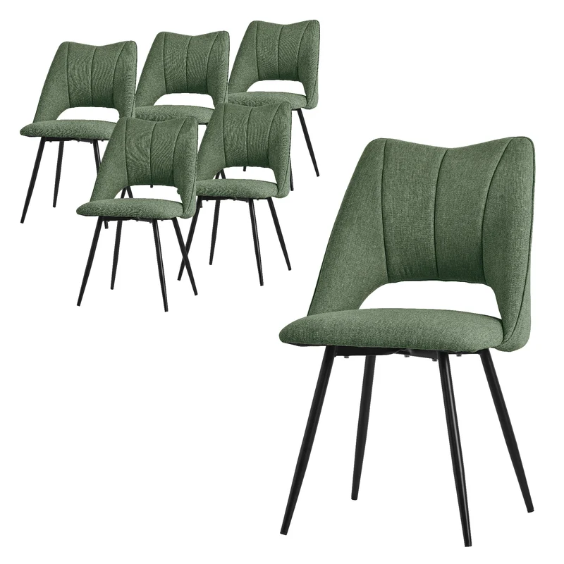 Esszimmerstuhl Küchenstuhl 2er Set gepolstert mit offenem Rücken ML-Design