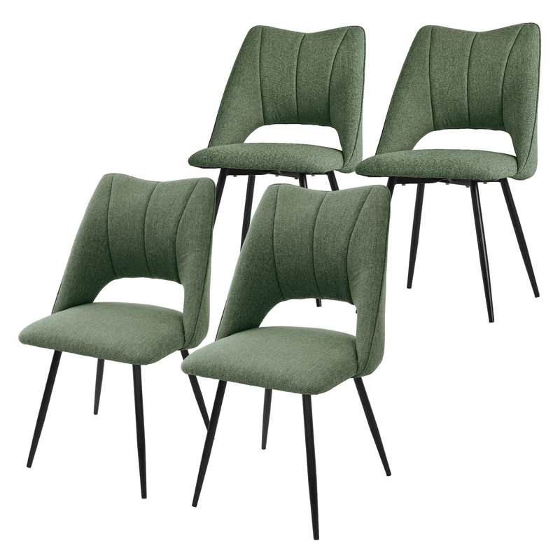Esszimmerstuhl Küchenstuhl 2er Set gepolstert mit offenem Rücken ML-Design