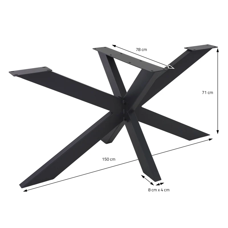 Tischbeine Tischgestell XX-Design aus Stahl ML-Design