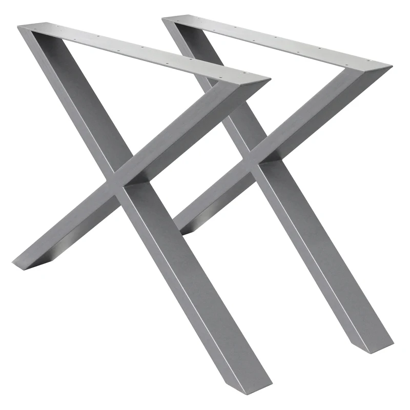 Tischbeine Tischgestell 2er Set X-Design aus Stahl ML-Design