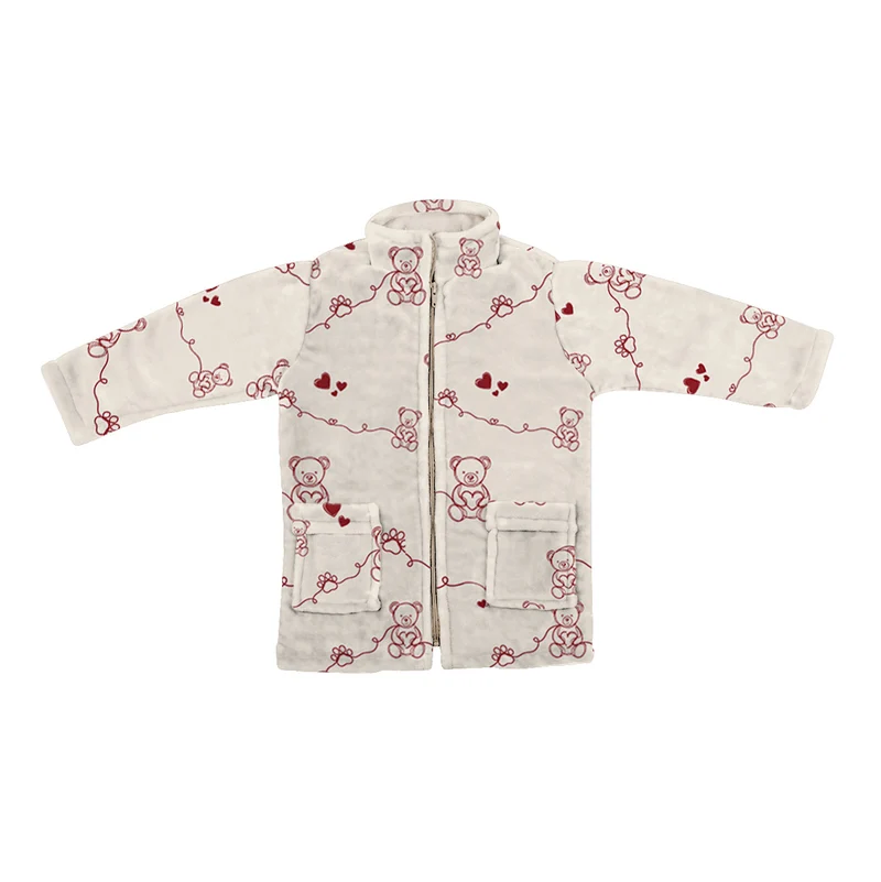 Vestaglia per Bambino in Micropile Stampata - Dreaming Bear