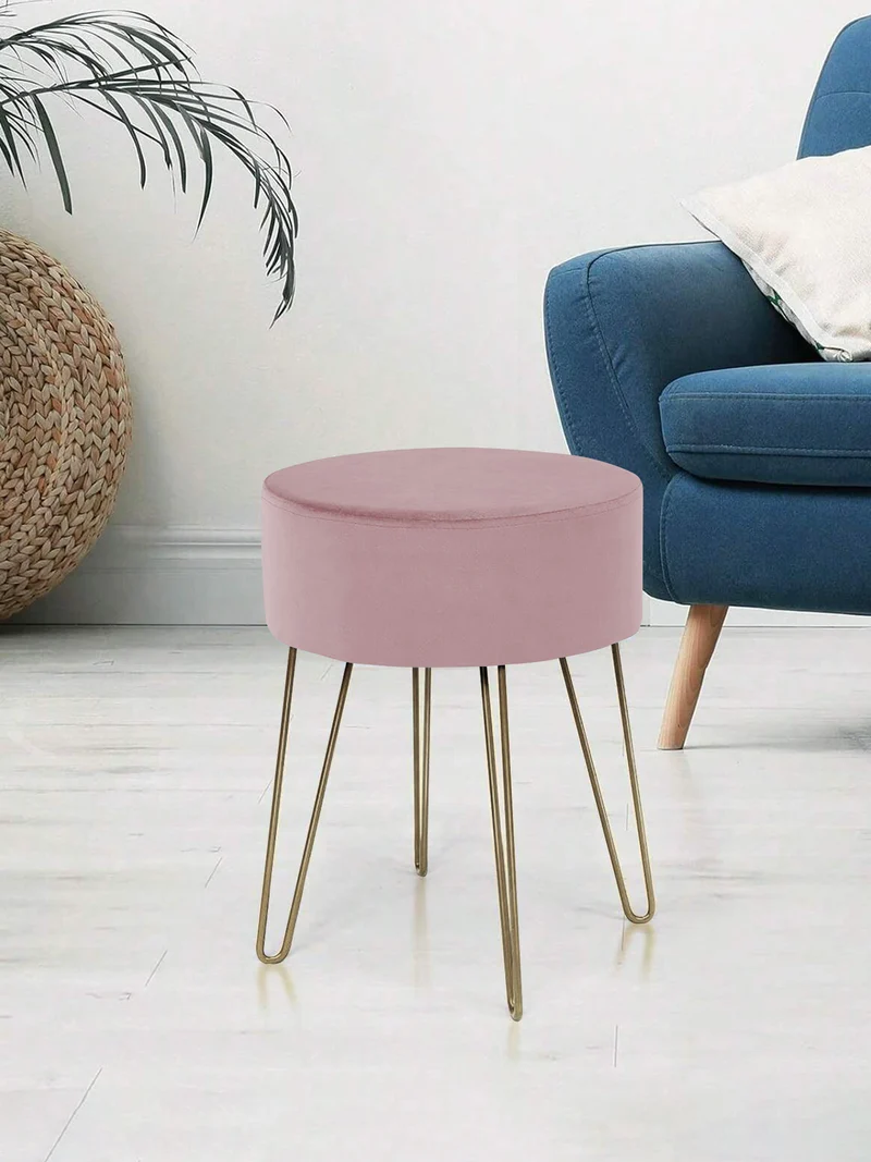 Pouf Poggiapiedi In Velluto Con Gambe Dorate Due Modelli Il Gruppone