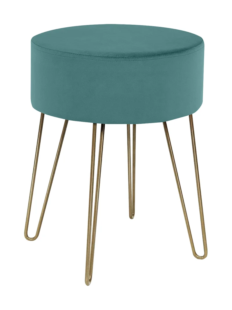 Pouf Poggiapiedi In Velluto Con Gambe Dorate Due Modelli Il Gruppone