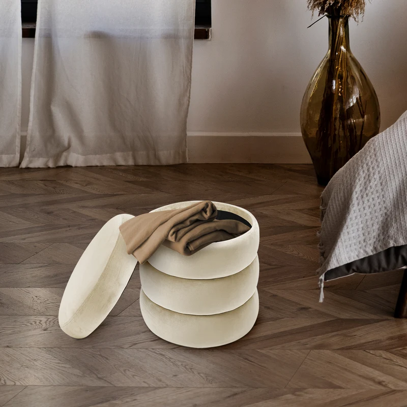 Pouf Poggiapiedi Design Moderno XL Con Contenitore il Gruppone