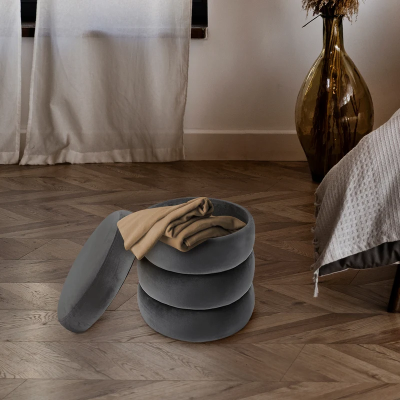 Pouf Poggiapiedi Design Moderno XL Con Contenitore il Gruppone