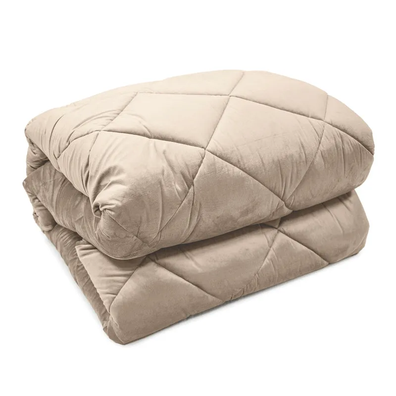 Trapunta Matrimoniale in Velluto Elegante Invernale Effetto Piuma 600 g/mq Made in Italy Il Gruppone
