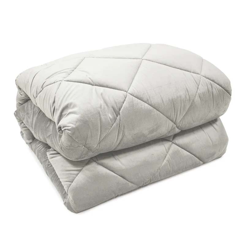 Trapunta Matrimoniale in Velluto Elegante Invernale Effetto Piuma 600 g/mq Made in Italy Il Gruppone