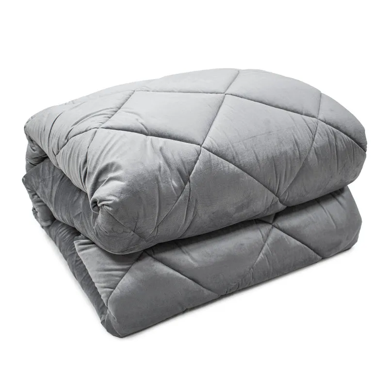 Trapunta Matrimoniale in Velluto Elegante Invernale Effetto Piuma 600 g/mq Made in Italy Il Gruppone