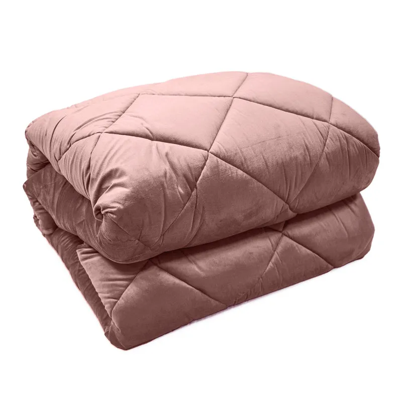 Trapunta Matrimoniale in Velluto Elegante Invernale Effetto Piuma 600 g/mq Made in Italy Il Gruppone