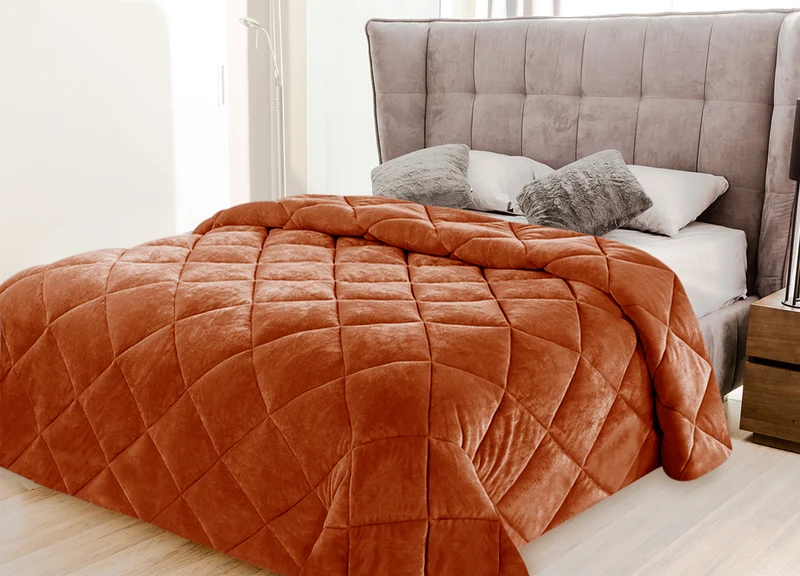 Trapunta Matrimoniale in Velluto Elegante Invernale Effetto Piuma 600 g/mq Made in Italy Il Gruppone