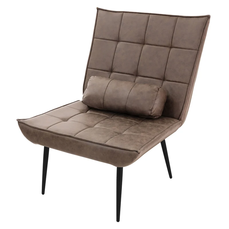 Relaxsessel Loungesessel aus PU-Leder mit Lendenkissen ML-Design