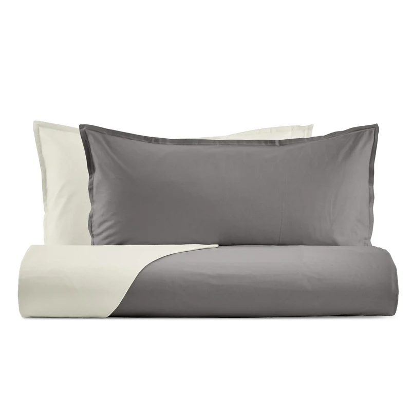 Parure Copripiumino in Raso di Cotone 300TC Double Face - Gottardo Bicolor