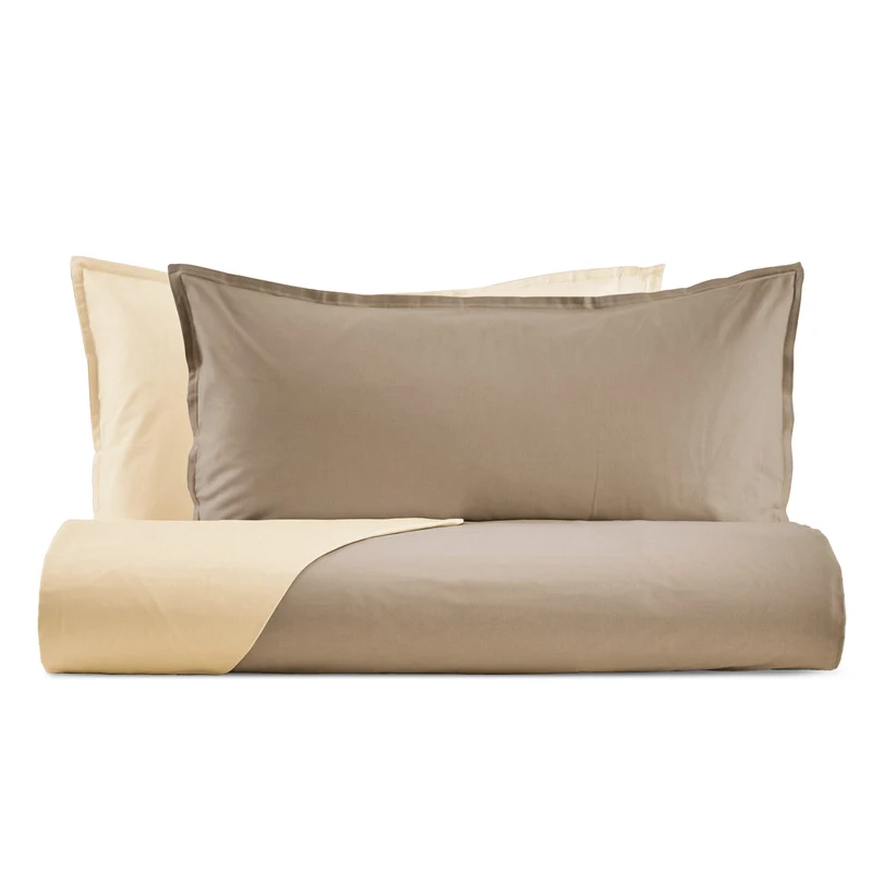 Parure Copripiumino in Raso di Cotone 300TC Double Face - Gottardo Bicolor