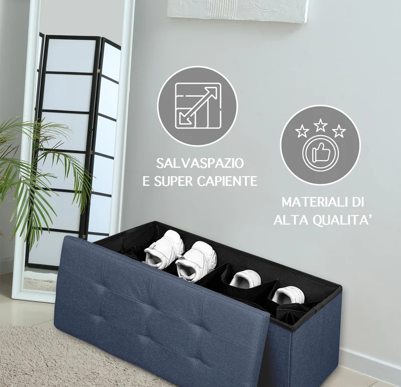 Pouf Contenitore Cassapanca Con Scarpiera Interna Il Gruppone