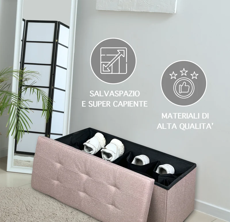 Pouf Contenitore Cassapanca Con Scarpiera Interna Il Gruppone