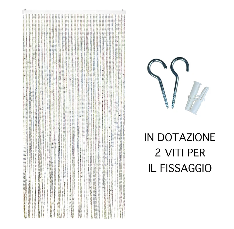Tenda Antimosche Rainbow Per Porta Finestra A Pannello con Telaio in PVC Il Gruppone