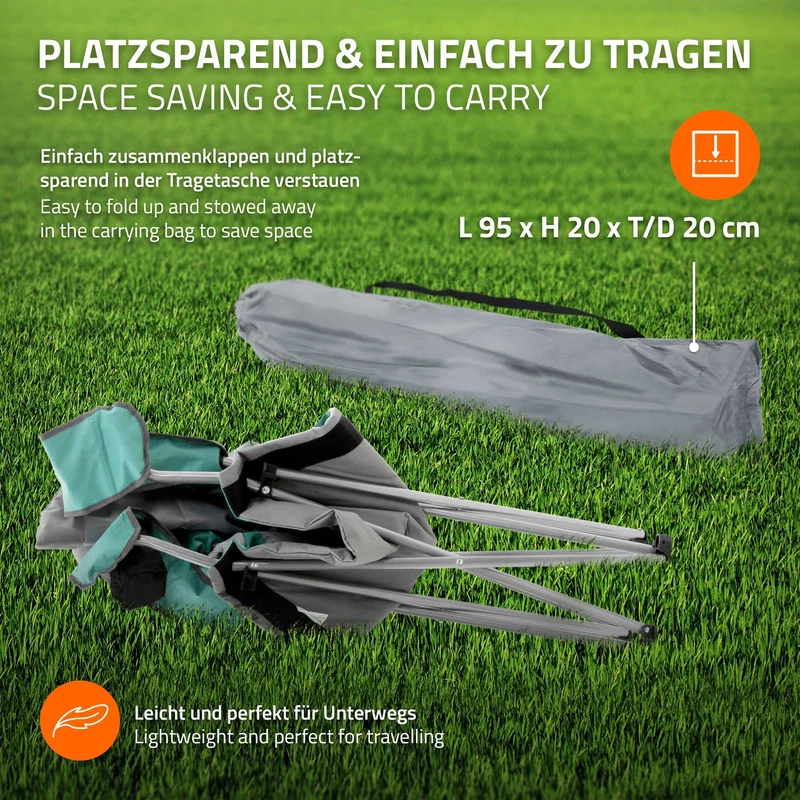 Campingstuhl faltbar klappbarer Angelstuhl mit Getränkehalter & Tragetasche