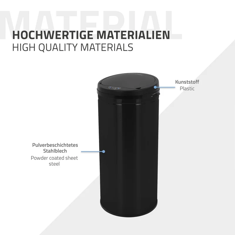 Mülleimer mit Sensor aus Edelstahl gebürstet ML-Design