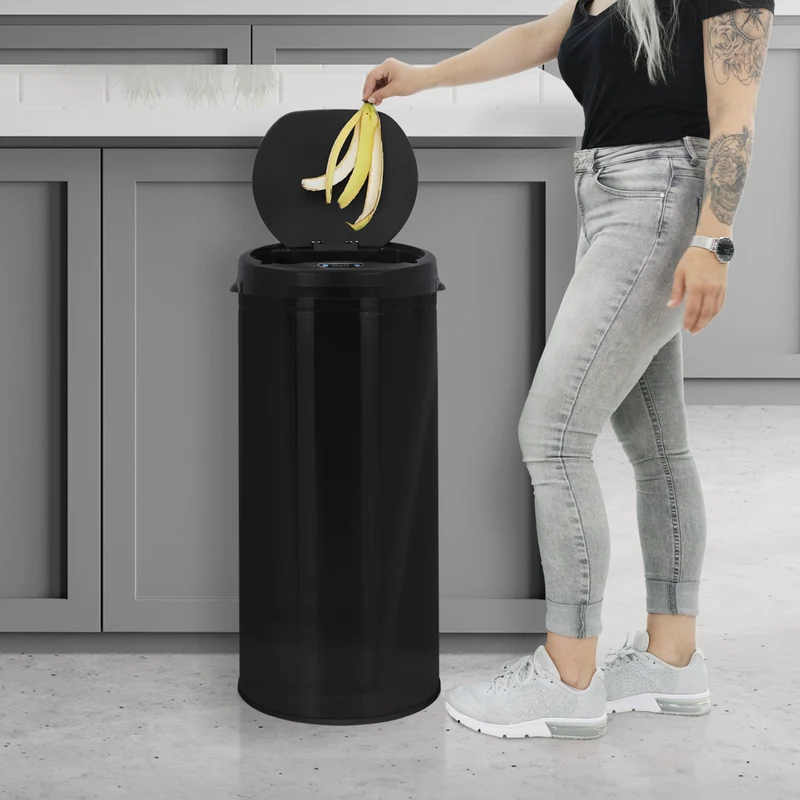 Mülleimer mit Sensor aus Edelstahl gebürstet ML-Design