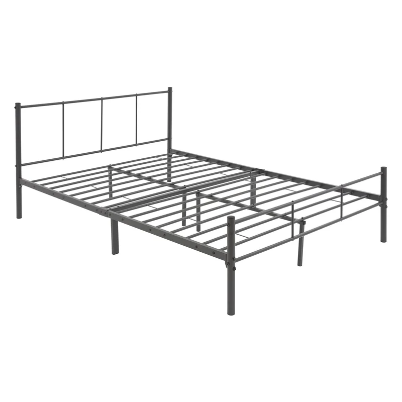 Bettgestell Einzelbett Metallbett mit Lattenrost & Kopfteil ML-Design