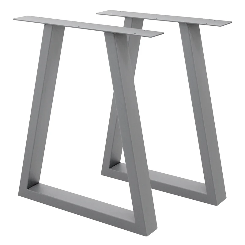 Tischbeine Tischgestell 2er Set Trapez-Design aus Stahl ML-Design