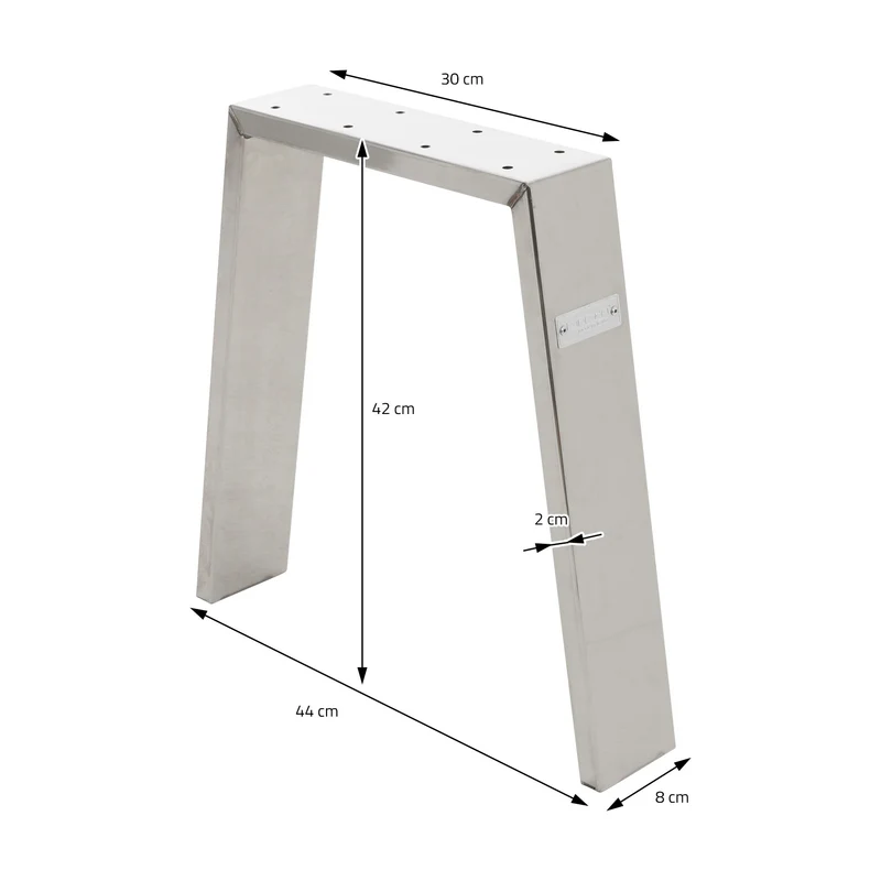 Tischbeine Tischgestell 2er Set Trapez-Design aus Stahl ML-Design
