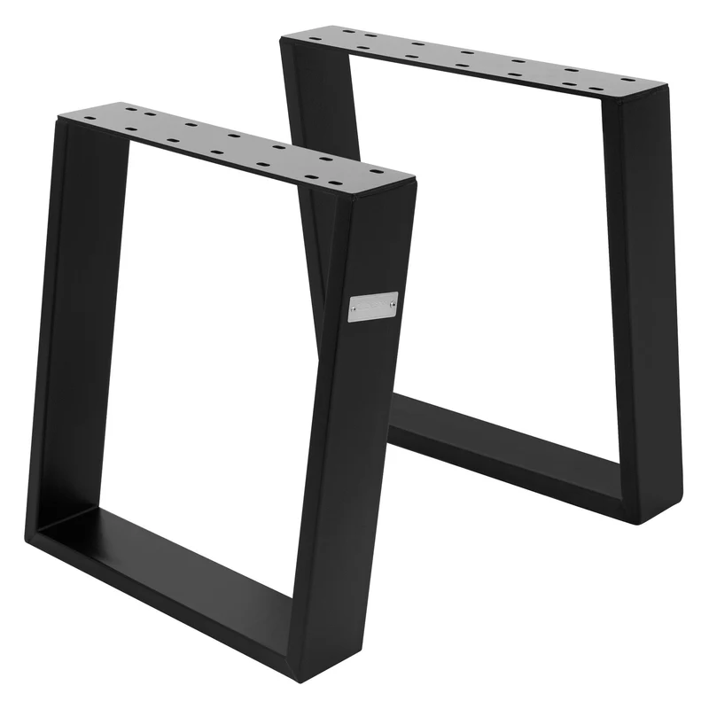 Tischbeine Tischgestell 2er Set U-Design schräg 40 x 43 cm aus Stahl ML-Design