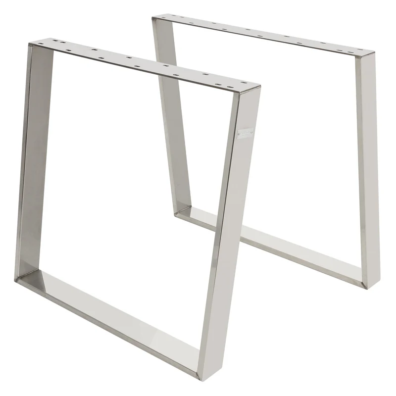 Tischbeine Tischgestell 2er Set U-Design schräg 40 x 43 cm aus Stahl ML-Design